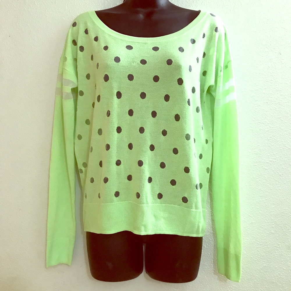 Authentic LORNA JANE Sheer Knit Long Sleeve Top